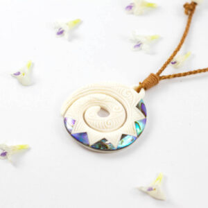 Handmade spiral necklace pendant