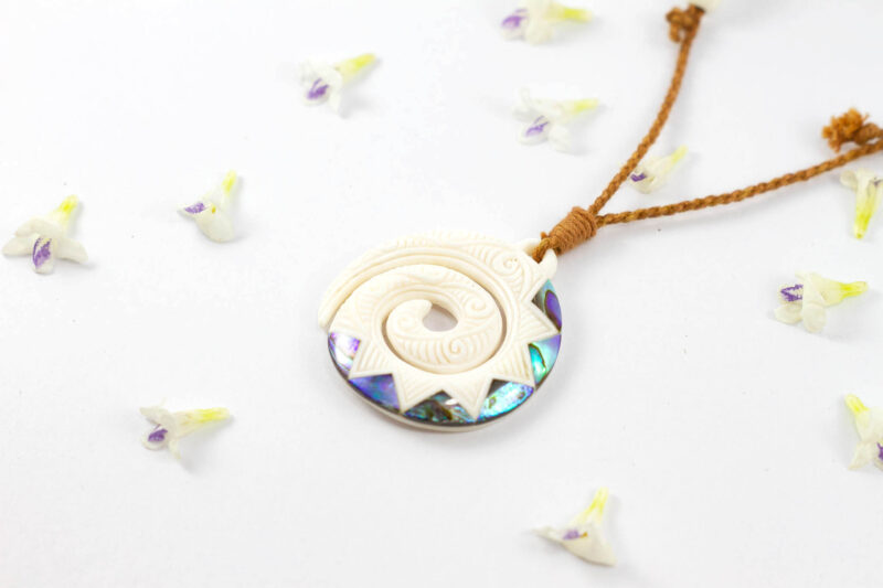 Handmade spiral necklace pendant