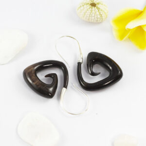 horn triangle earrings