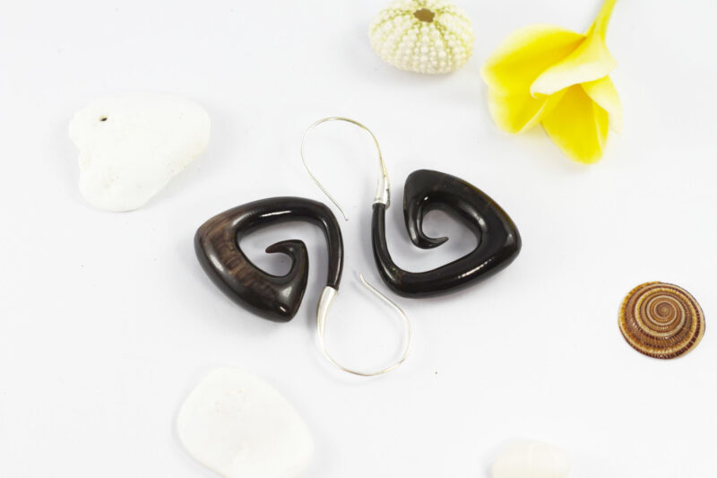 horn triangle earrings