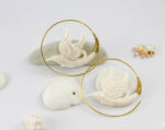 bali hoop birds earrings