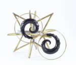 bali tribal hoop earrings black spiral
