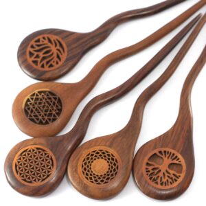 wooden bali hair sticks