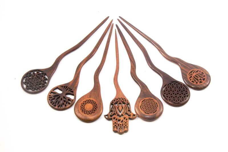 wooden hair bunstick