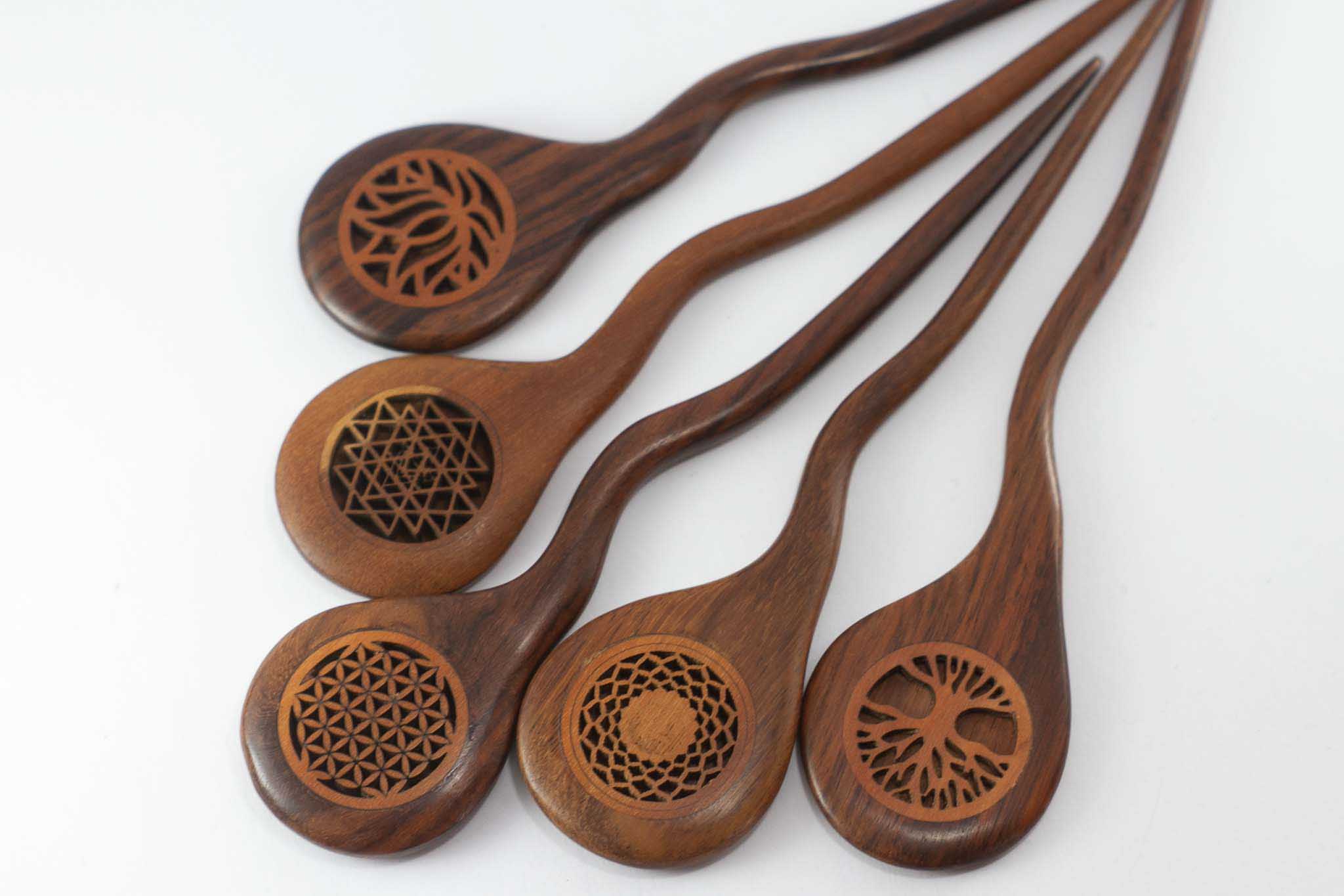 wooden bali hair sticks