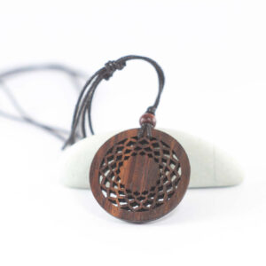 wooden pendant with mandala